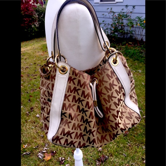 Michael Michael Kors Jacquard Canvas Shoulder Bag
